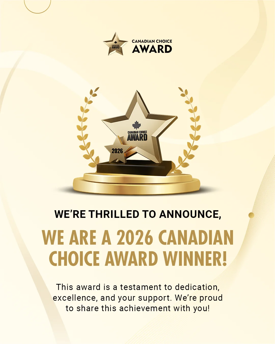 Canadian Choice Award Winner 2026 announcement